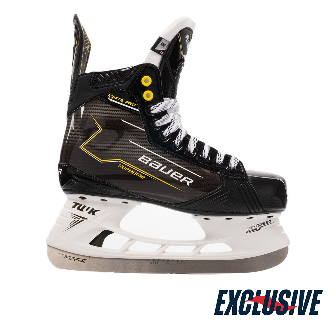 Bauer Supreme Ignite Pro Hockey Skates (2024) - Senior Men's Ice Skates for Performance & Speed - Perfect for Competitive Hockey Games & Training Sessions