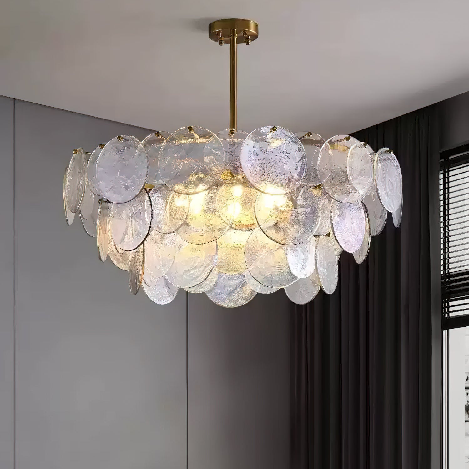 Elegant Ariel Crystal Chandelier - Modern Ceiling Light Fixture for Dining Room, Living Room & Bedroom Decor