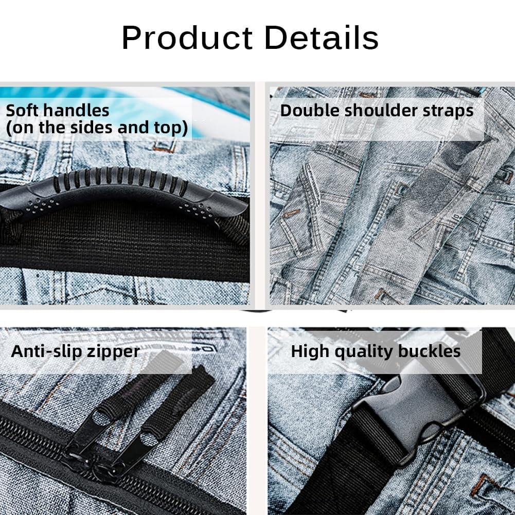 UNISTRENGH Padded Waterproof Snowboard Travel Bag for Airplane - 165cm Snowboard Carrying Case for Flying, Ski Trips & Winter Sports Gear Protection