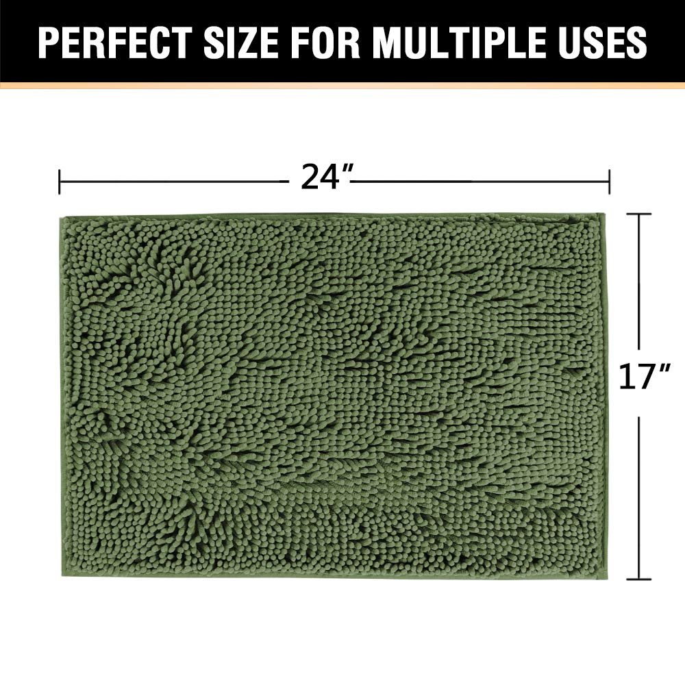 Non-Slip Extra Thick Chenille Bath Mat 17