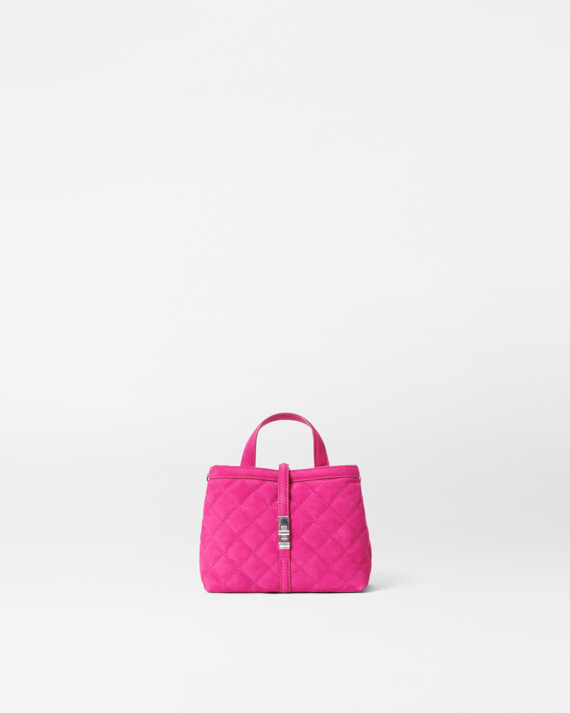 Raspberry Nubuck Mini Astor Top Handle Bag - Stylish Women's Leather Purse for Work, Date Night & Everyday Use