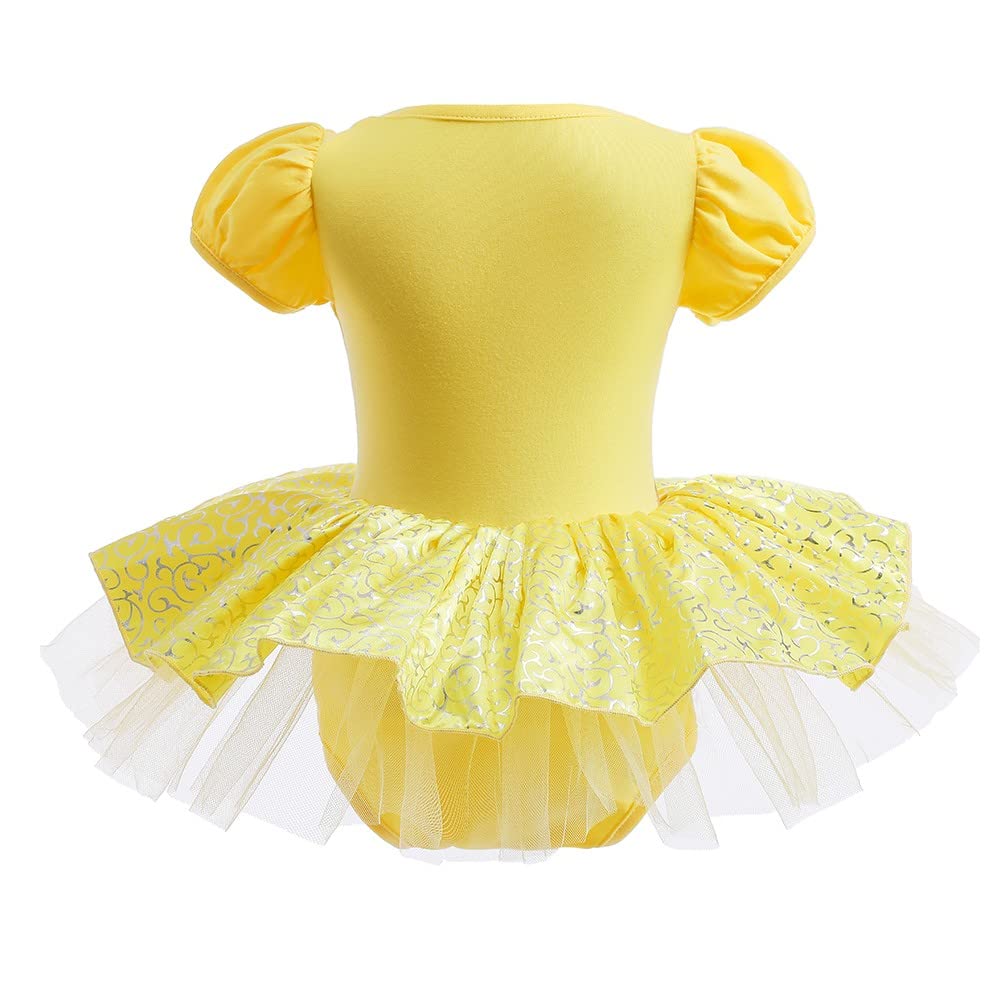 Baby Girls Princess Costume Set - Birthday Bodysuit Romper & Tutu Dress with Headband | Halloween, Christmas Party Outfits | Perfect for Dress-Up, Photo Shoots & Special Occasions