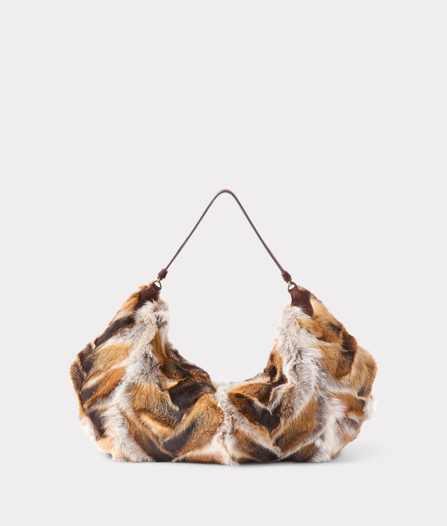 Luxury Fox Fur Shoulder Bag for Women - Elegant Crossbody Purse with Adjustable Strap, Fashionable Clutch for Evening Parties, Date Night & Special Occasions