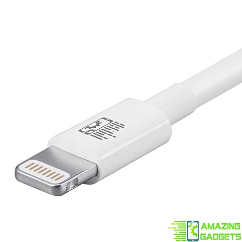 2 Pack MFi Certified Lightning to USB Cable - Fast Charging & Sync for iPhone 14/13/12/11/X/8/7/6/5/SE, iPad Pro/Air/Mini, iPod Touch - Durable 3.3FT White Cable - Perfect for Home, Office & Travel Charging