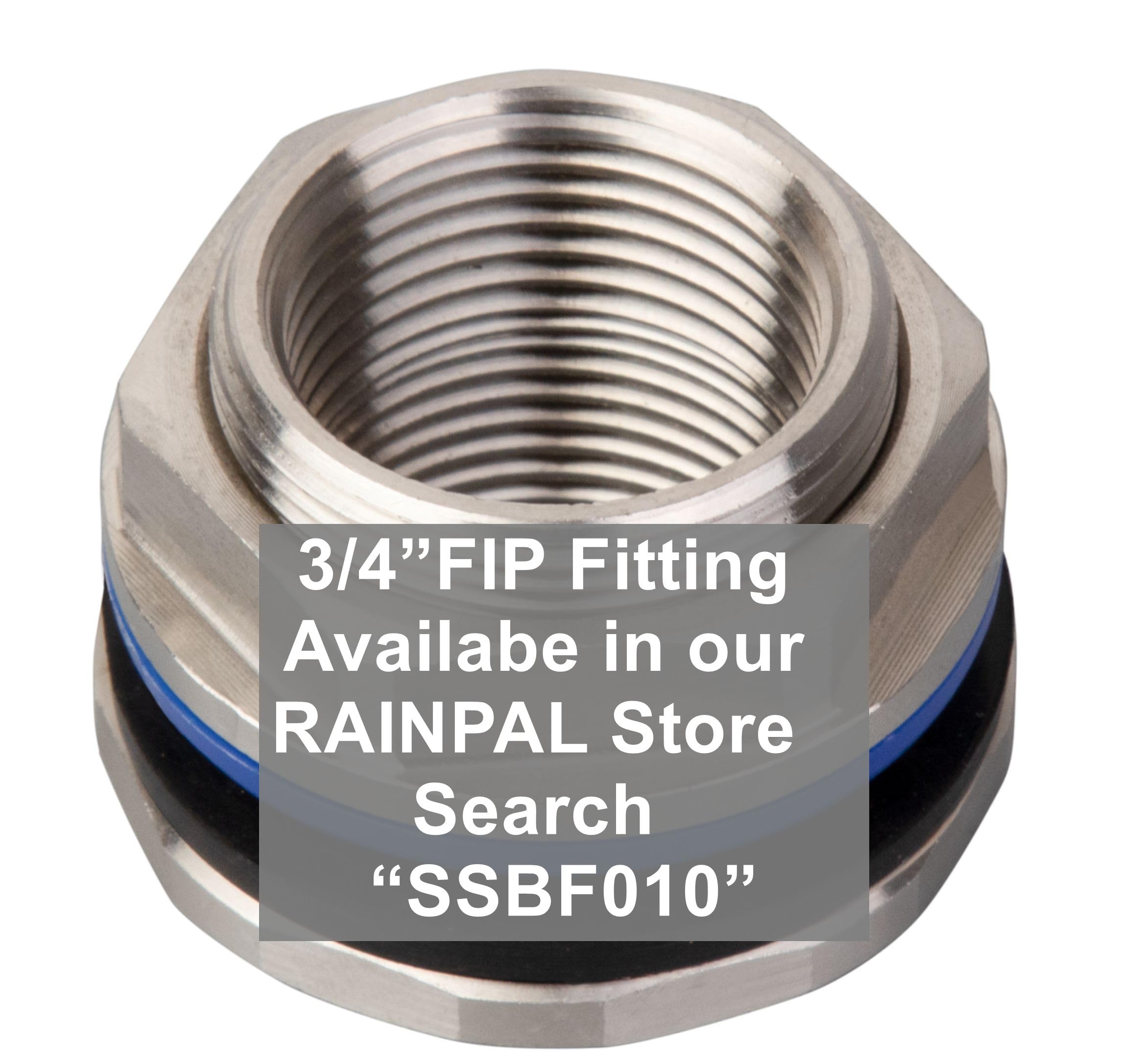 304 Stainless Steel Bulkhead Tank Fitting - 1/2