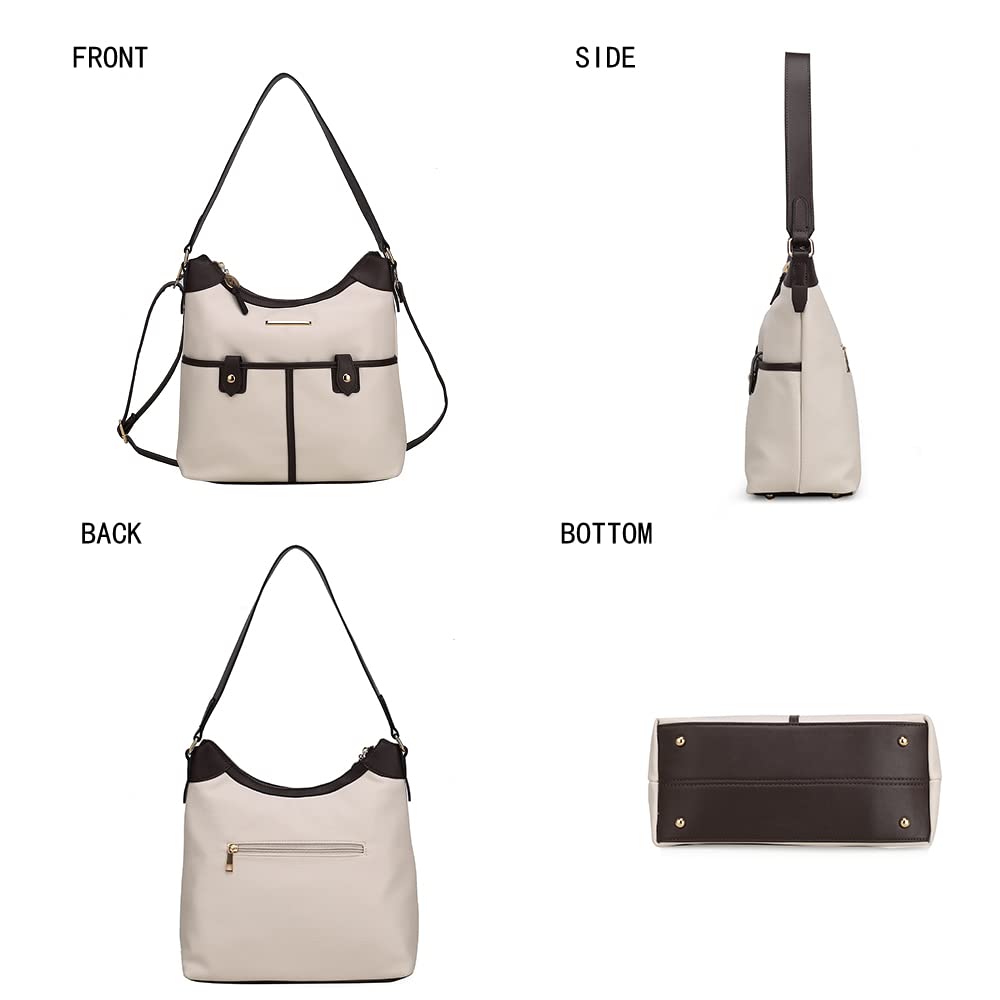 MKF Collection Women's Vegan Leather Shoulder Bag - Crossbody Purse & Top Handle Hobo Tote for Work, Travel & Everyday Use | Fashionable & Durable Handbag