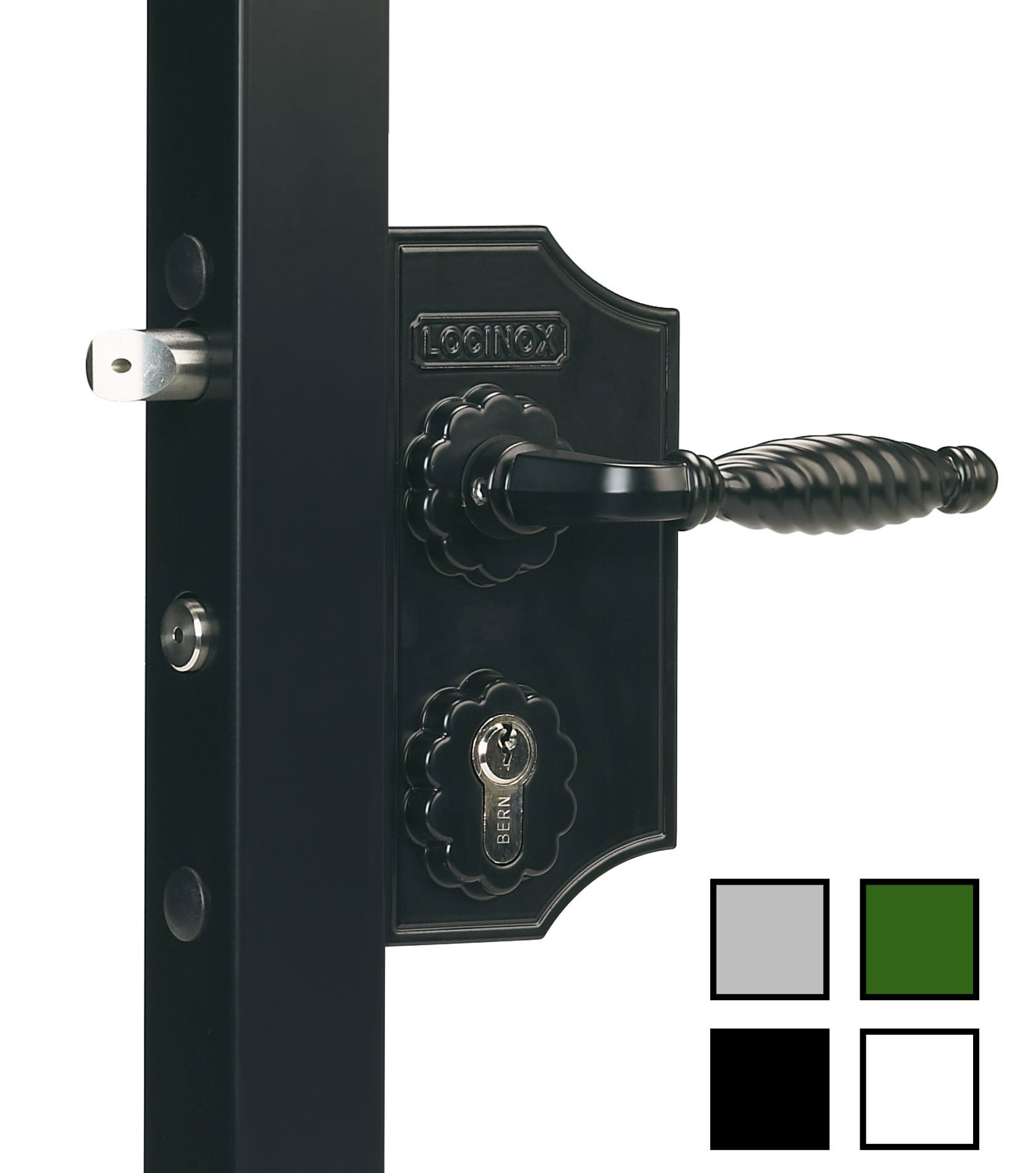 Heavy Duty Wrought Iron Padlock - Large Black Security Lock (40mm to 60mm) for Gates, Fences, Storage Units & Outdoor Use