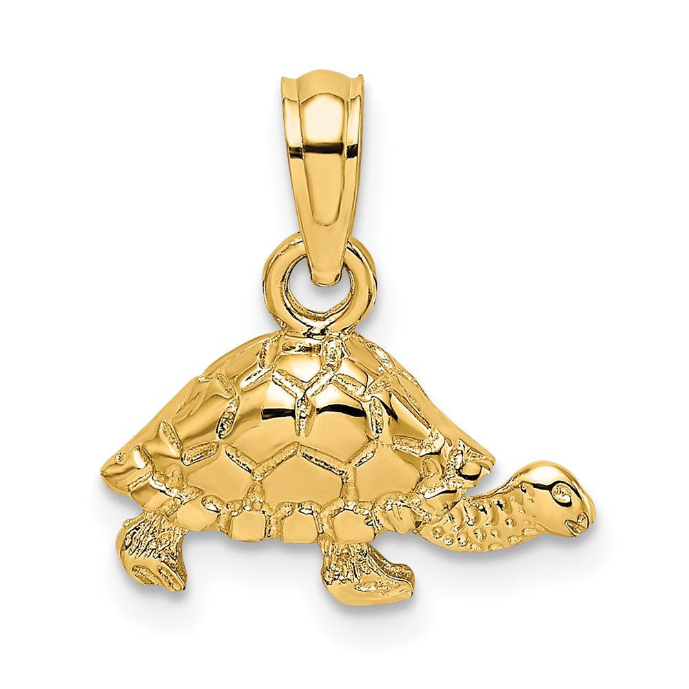 Personalized Engravable Mini Gold Turtle Pendant Necklace - Perfect for Birthdays, Anniversaries & Gifts