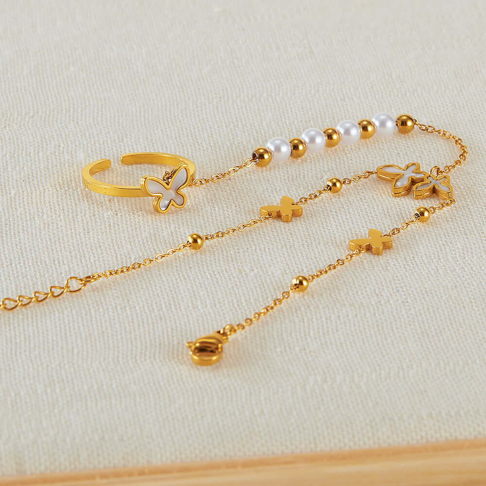 Y2K Evil Eye Hand Chain Bracelet for Women - Trendy Boho Adjustable Hand Jewelry for Protection & Style - Perfect for Festivals, Parties, and Layering with Other Bracelets