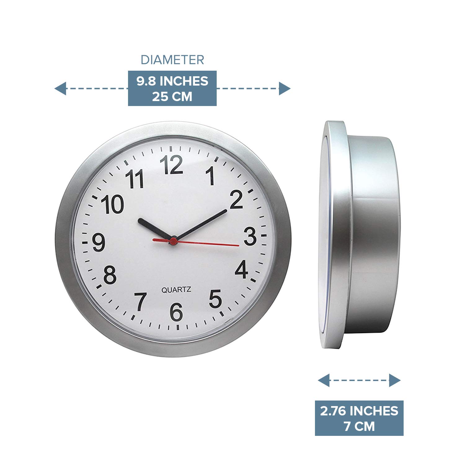 DL Wall Clock with Hidden Safe Box - 10 Inch Concealed Storage Wall Clock | Diversion Safe with Secret Compartment | Perfect for Home Security, Valuables Storage & Office Use