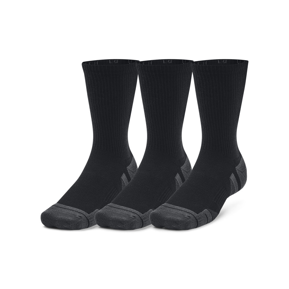 Men's Under Armour Performance Tech Crew Socks 3-Pack - Moisture-Wicking Athletic Socks for Running, Gym & Sports