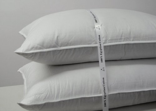 Premium Blancho Bedding 500 Thread Count Firm White Down Filled Pillow - Standard/Queen Size for Ultimate Comfort - Perfect for Hotels, Guest Rooms & Luxury Bedrooms