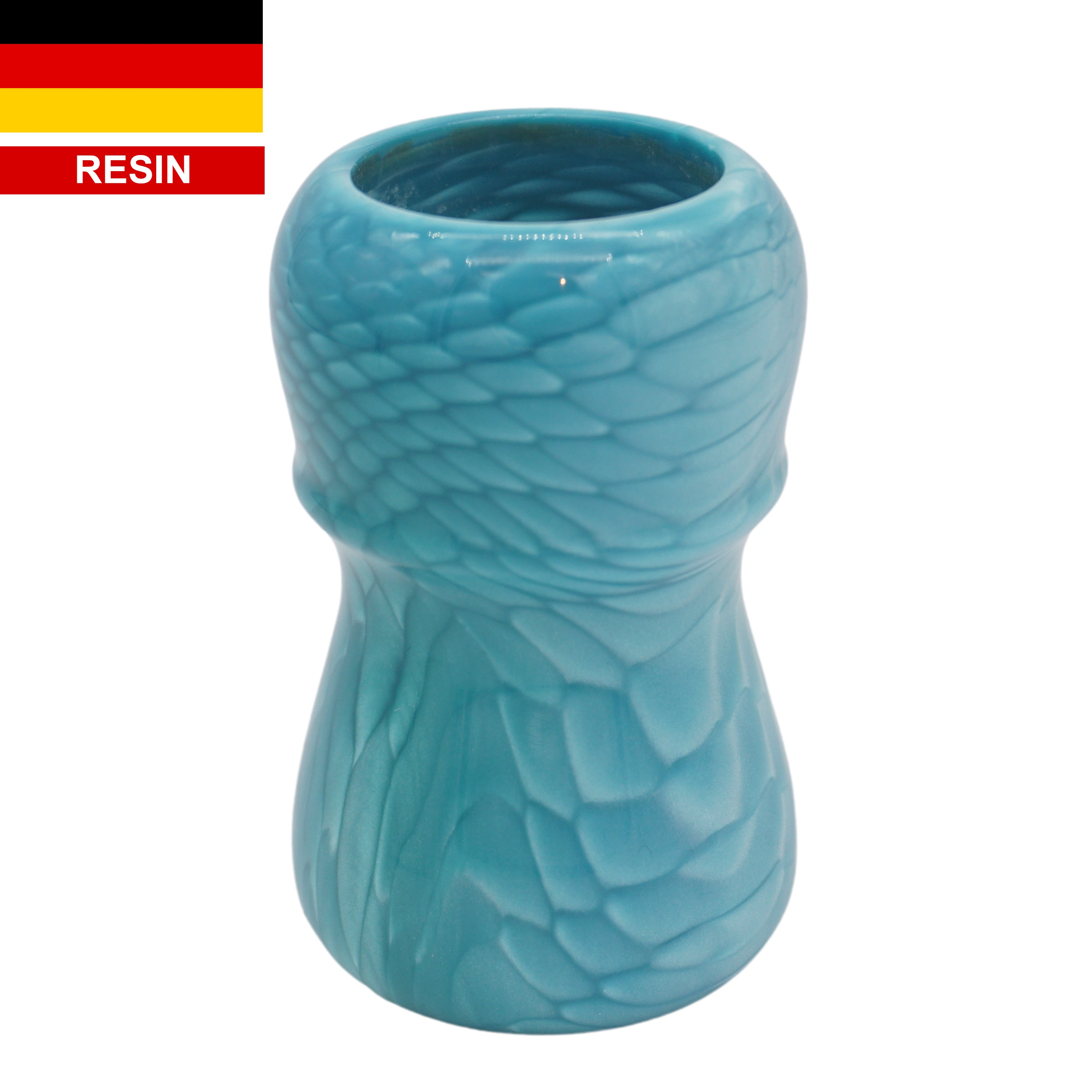 Premium Blue Snakeskin Handcrafted Shaving Brush Handle - Fits 24mm & 26mm Knots - Perfect for Wet Shaving, Grooming Kits & Luxury Bathroom Accessories