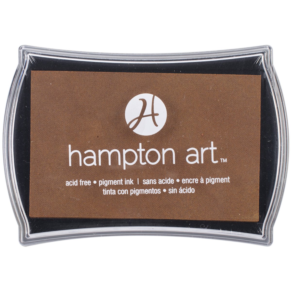 Hampton Art Chocolate Pigment Ink Pad - Premium Waterproof Stamping Ink for Scrapbooking, Card Making & DIY Crafts - Ideal for Paper, Fabric & Wood Projects