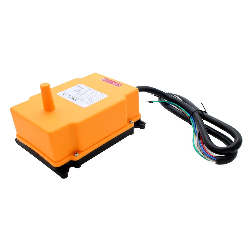 6 Key Industrial Crane Remote Control Wireless Transmitter with Push Button Switch (AC/DC 12-24V) - Perfect for Overhead Cranes, Hoists, and Material Handling Equipment