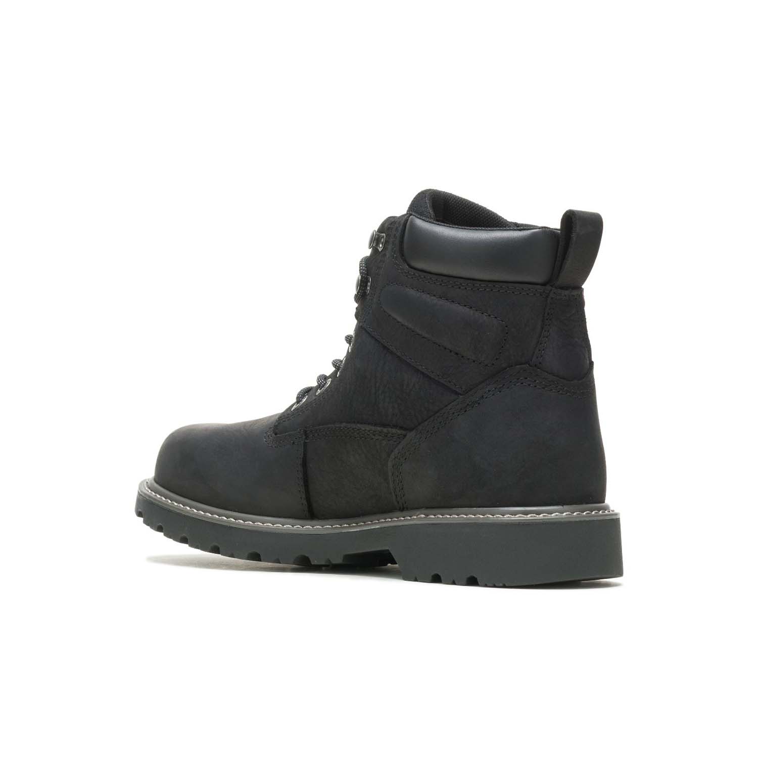 Waterproof Steel Toe Work Boots for Men - 6 Inch Safety Boots with Slip Resistant Sole - Ideal for Construction, Warehouse & Outdoor Work (Black)
