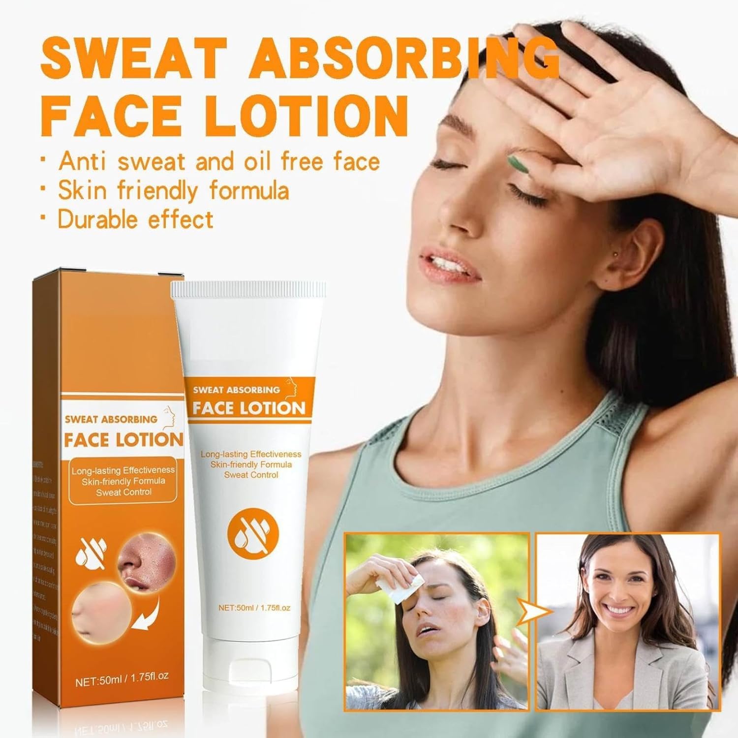 Carpe Anti Perspirant Face Cream for Oily Skin - 50ml Oil Control & Sweat Reduction Lotion - Ideal for Daily Use, Gym & Outdoor Activities