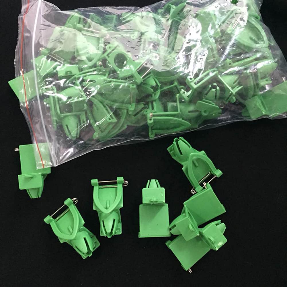 25-Piece Plastic Corsage Safety Pins for Weddings - Boutonniere, Brooch & Buttonhole Flower Clips - Secure Corsage Breastpins for Prom, Bridal Party & Formal Events (Green)