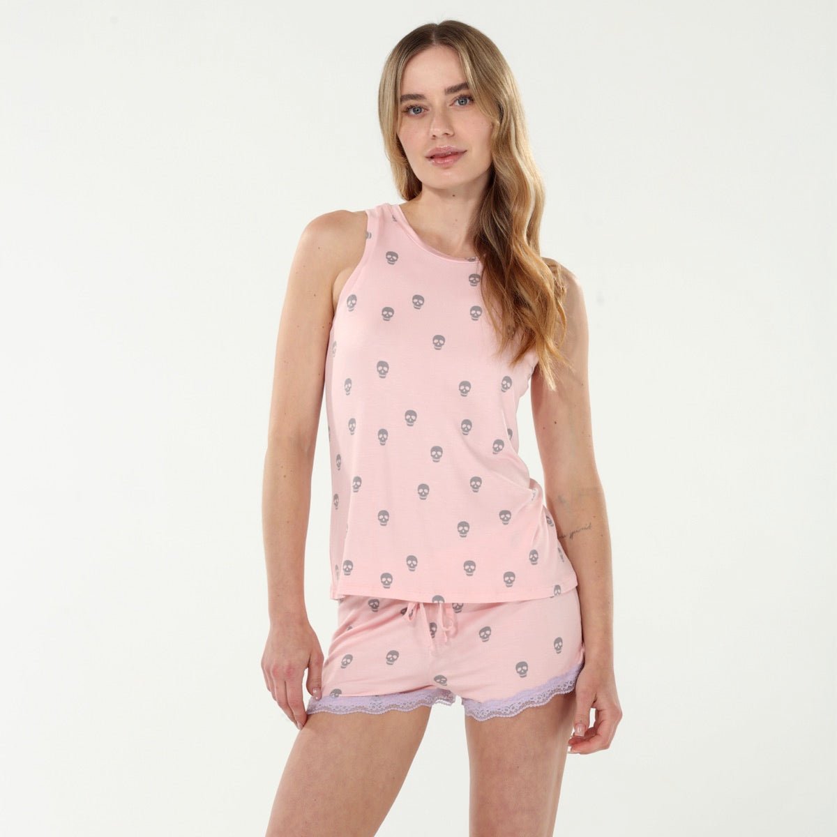 All American Tank Top & Shorts Set - Stylish Starbird Skulls Print | Perfect for Summer Outfits, Beach Wear & Casual Fashion