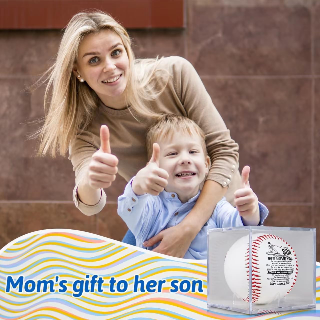 SYNGUCK Personalized Baseball Gifts for Boys - Youth & Teen Birthday, Christmas, Graduation Present from Parents - Perfect for Baseball Fans, Players & Sports Enthusiasts - Great for Games, Training & Decor