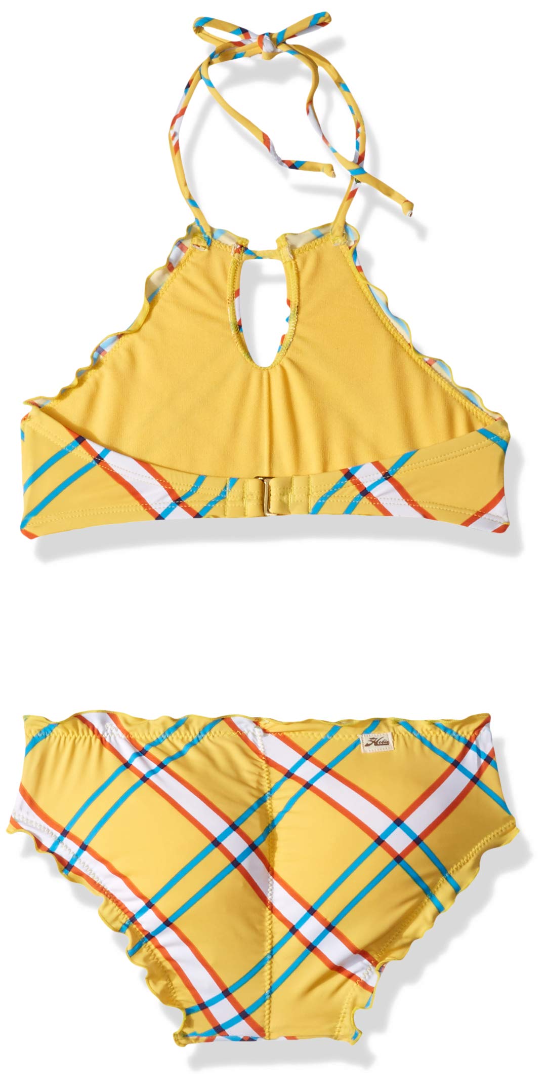 Hobie Girls High Neck Bikini Top & Hipster Bottom Swimsuit Set - Trendy Two Piece Bathing Suit for Women, Perfect for Beach, Pool & Summer Vacations