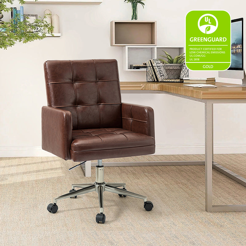 Ergonomic Leo Task Chair - Adjustable Office Chair with Lumbar Support for Home & Office Workspaces - Perfect for Long Hours of Sitting, Computer Work, and Study Sessions