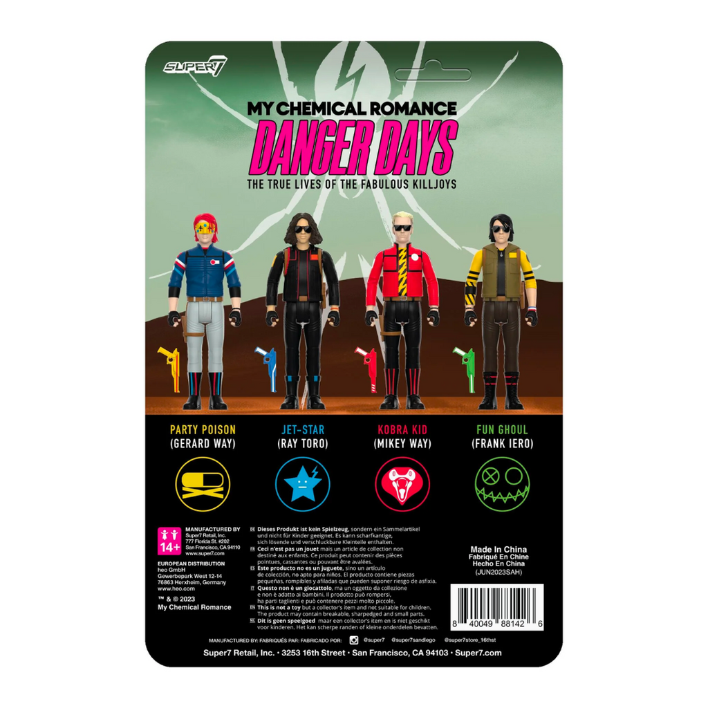 My Chemical Romance Danger Days Kobra Kid W1 ReAction Figure by Super7 - Collectible Music Band Merch for Fans & Display