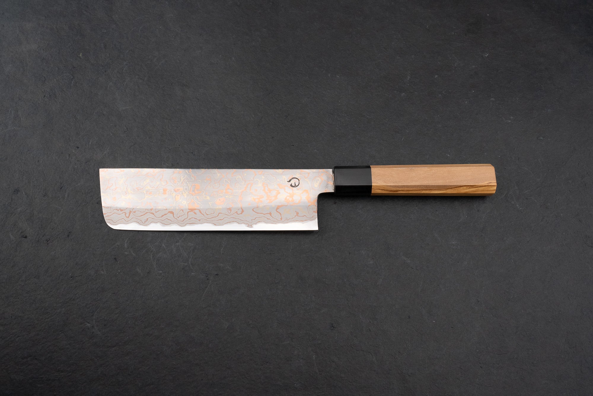 Premium Mutsumi Hinoura V-Toku Rainbow Damascus Nakiri Knife 180mm - Japanese Chef Knife for Slicing Vegetables, Fruits & Herbs - Perfect for Home Cooks & Professional Kitchens