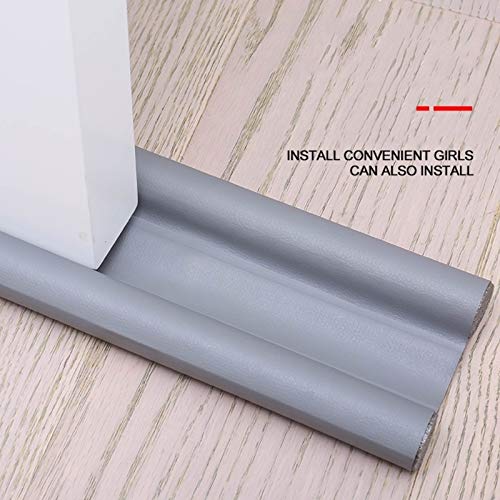 96cm Flexible Door Bottom Seal Strip - Weatherproof Wind Blocker for Draft Protection - Perfect for Exterior/Interior Doors, Windows & Garages (Black)