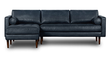 Napa Left Facing Sectional Sofa - Modern L-Shaped Couch with Reversible Chaise, Soft Fabric Upholstery for Living Room, Family Room & Home Theater Comfort
