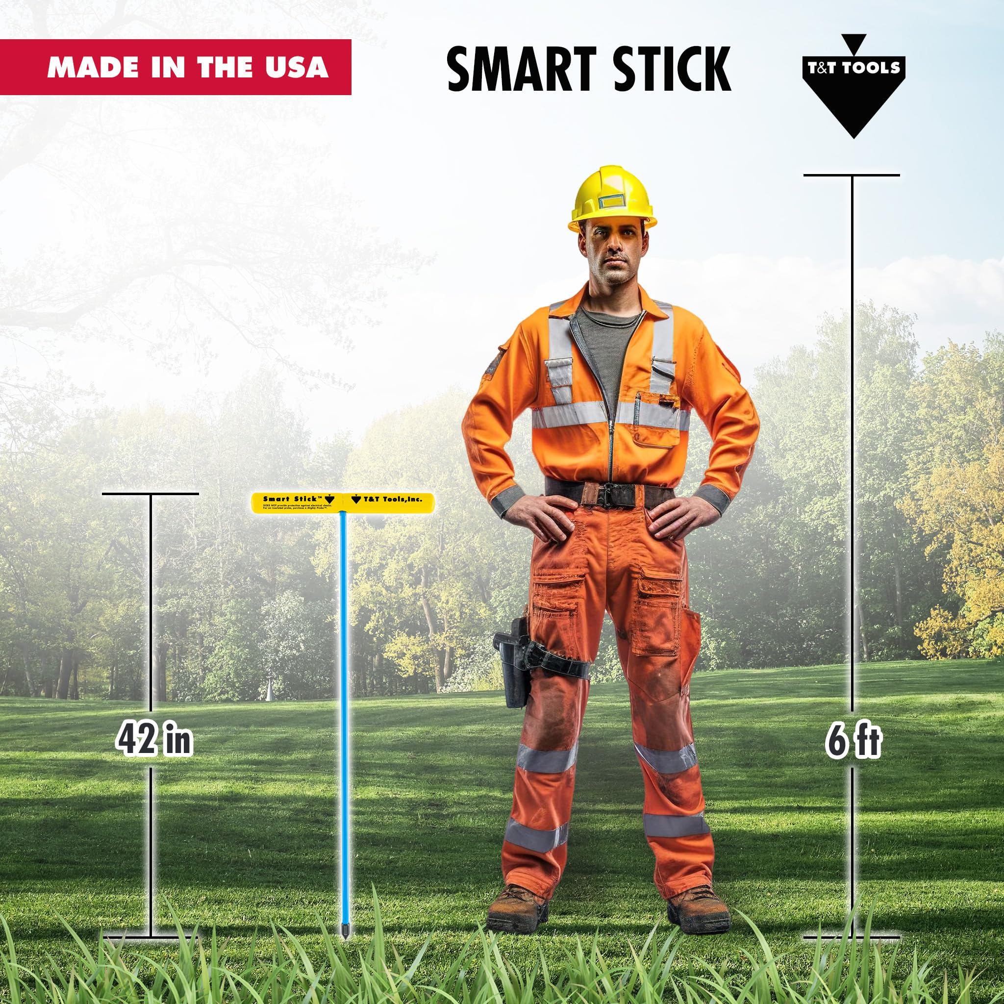 T&T Tools 42-Inch Heavy Duty Metal Soil Probe - 3/8