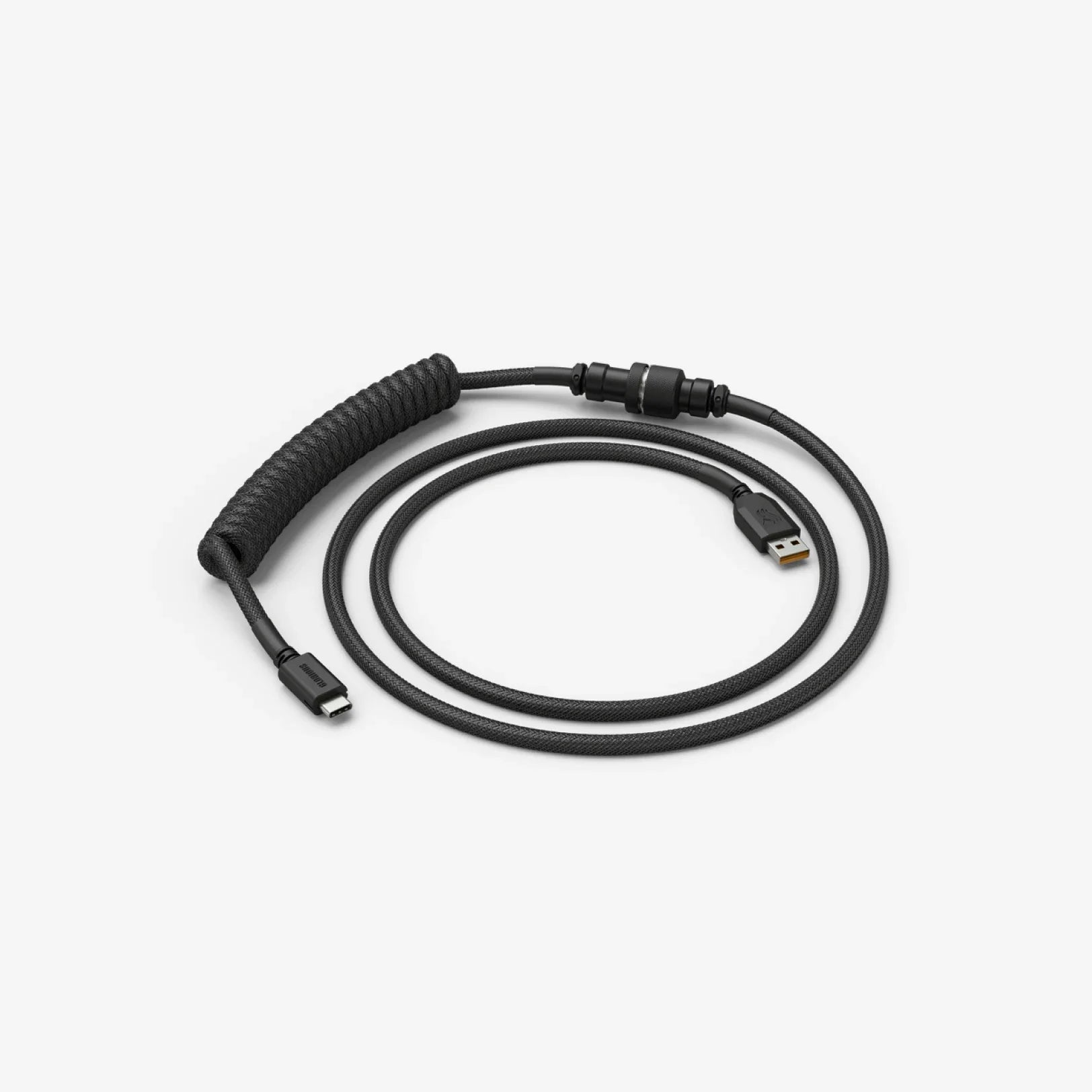 Premium Coiled USB Cable for Mechanical Keyboards - Aviator Connector, Durable & Tangle-Free - Perfect for Gaming, Typing & Office Workspaces