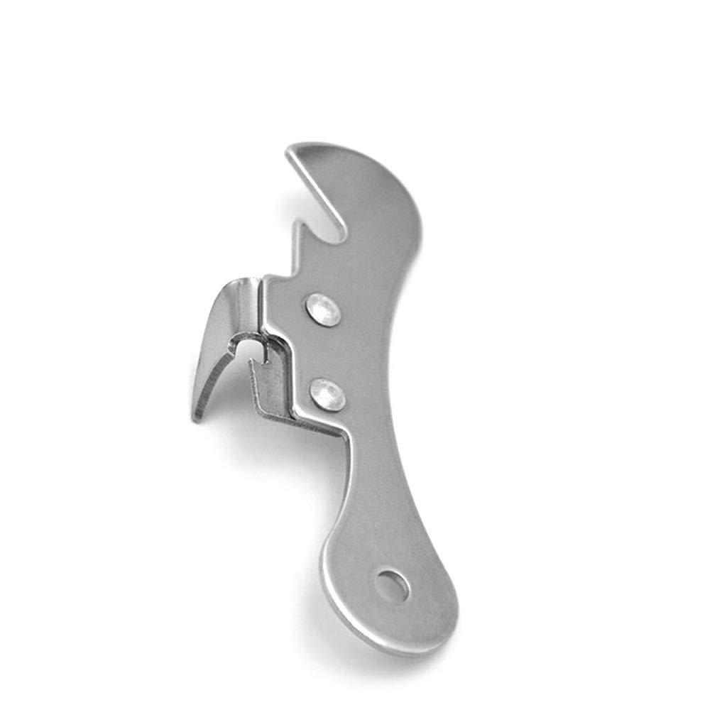 Stainless Steel Manual Can Opener & Bottle Opener - Compact Kitchen Tool for Beer, Jars, and Cans - Perfect for Home, Camping, and Outdoor Use