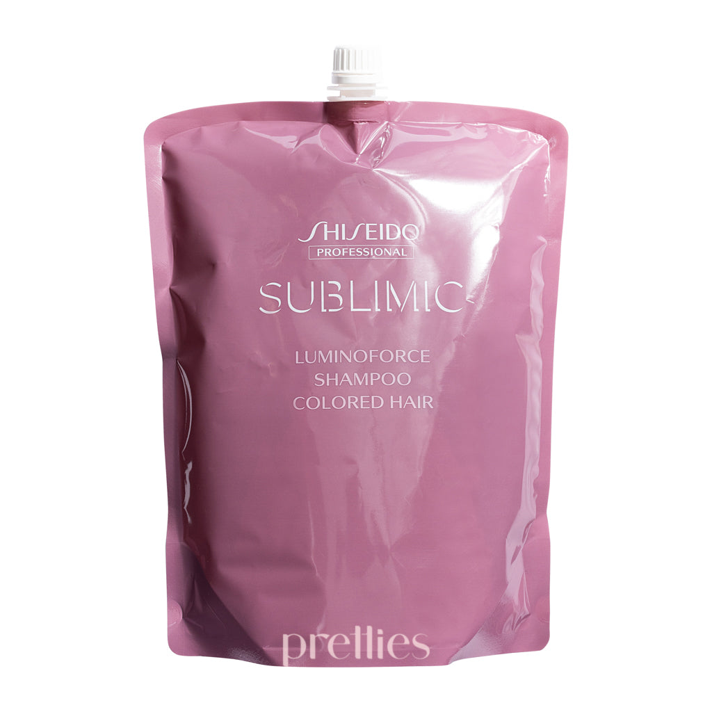 Shiseido SUBLIMIC Luminoforce Purple Shampoo for Colored Hair - 1800ml Refill | Toning & Brightening Treatment for Blonde, Silver & Gray Hair | Salon-Quality Hair Care at Home