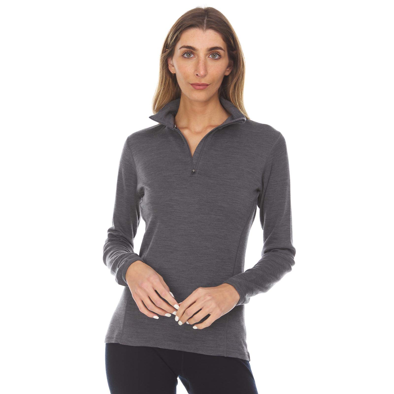 Premium 100% Merino Wool Women's 1/4 Zip Midweight Pullover - Soft & Breathable Midlayer for Hiking, Camping & Outdoor Adventures