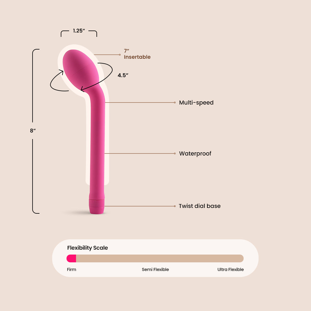 Neon Luv Touch Slender G - Multi-Speed G-Spot Vibrator for Women | Rechargeable Waterproof Silicone Massager | Perfect for Couples Play & Solo Pleasure
