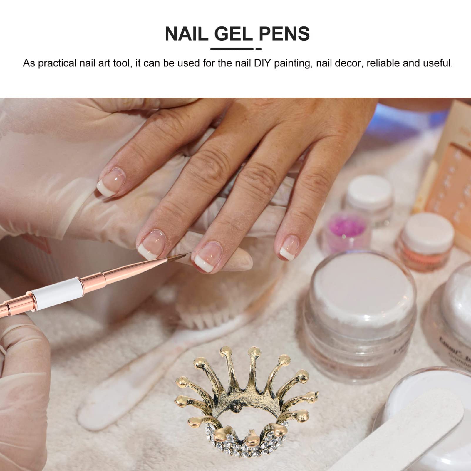 Professional Nail Art Liner Pen - Precise Gel Nail Brush for Manicure & Nail Design | DIY Nail Art Accessories for Salon, Home Use & Nail Painting | Perfect for Beginners & Professionals