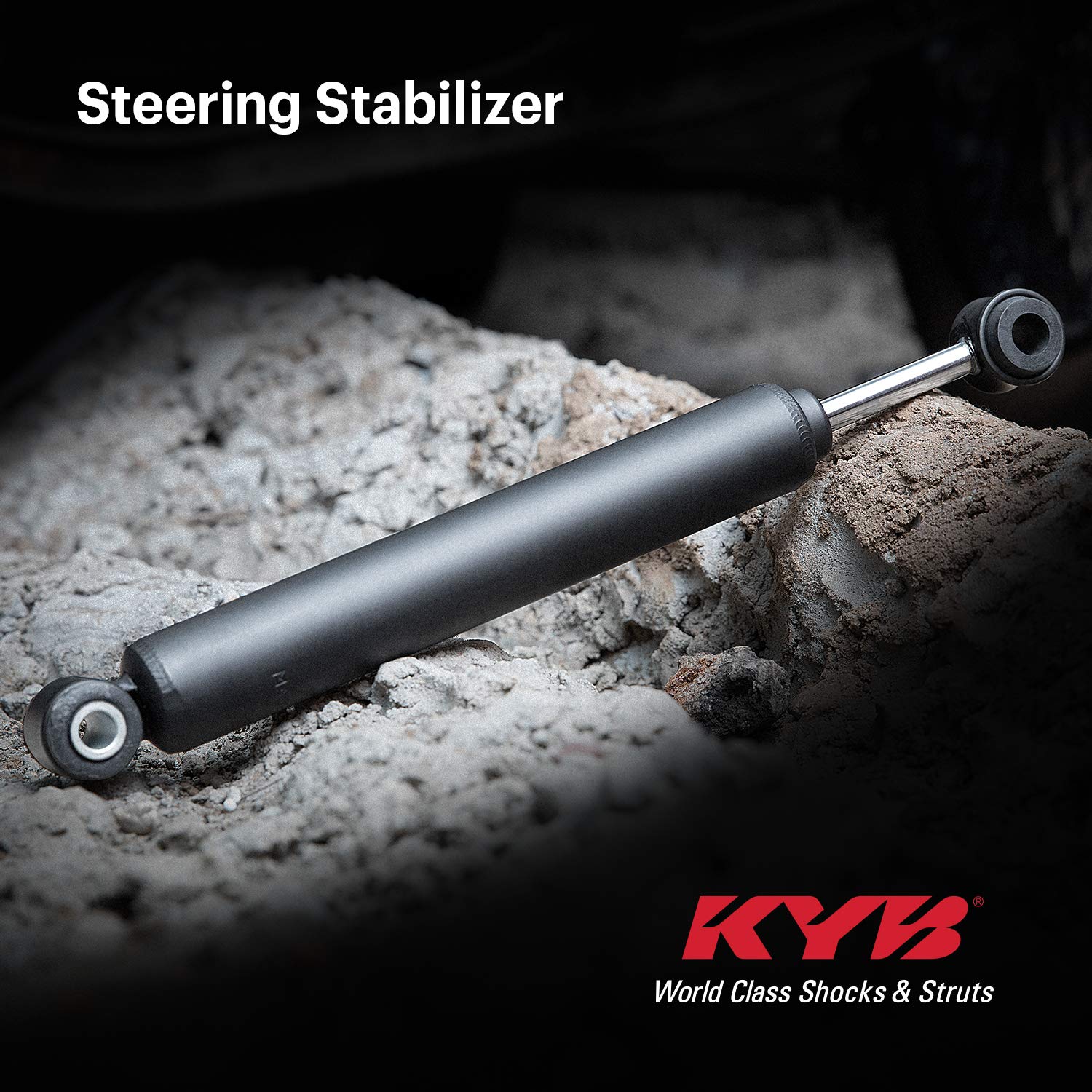 KYB SS10474 Steering Stabilizer Shock Absorber - Heavy Duty Replacement for Smooth Ride Control - Perfect for Off-Road Trucks, SUVs and 4x4 Vehicles