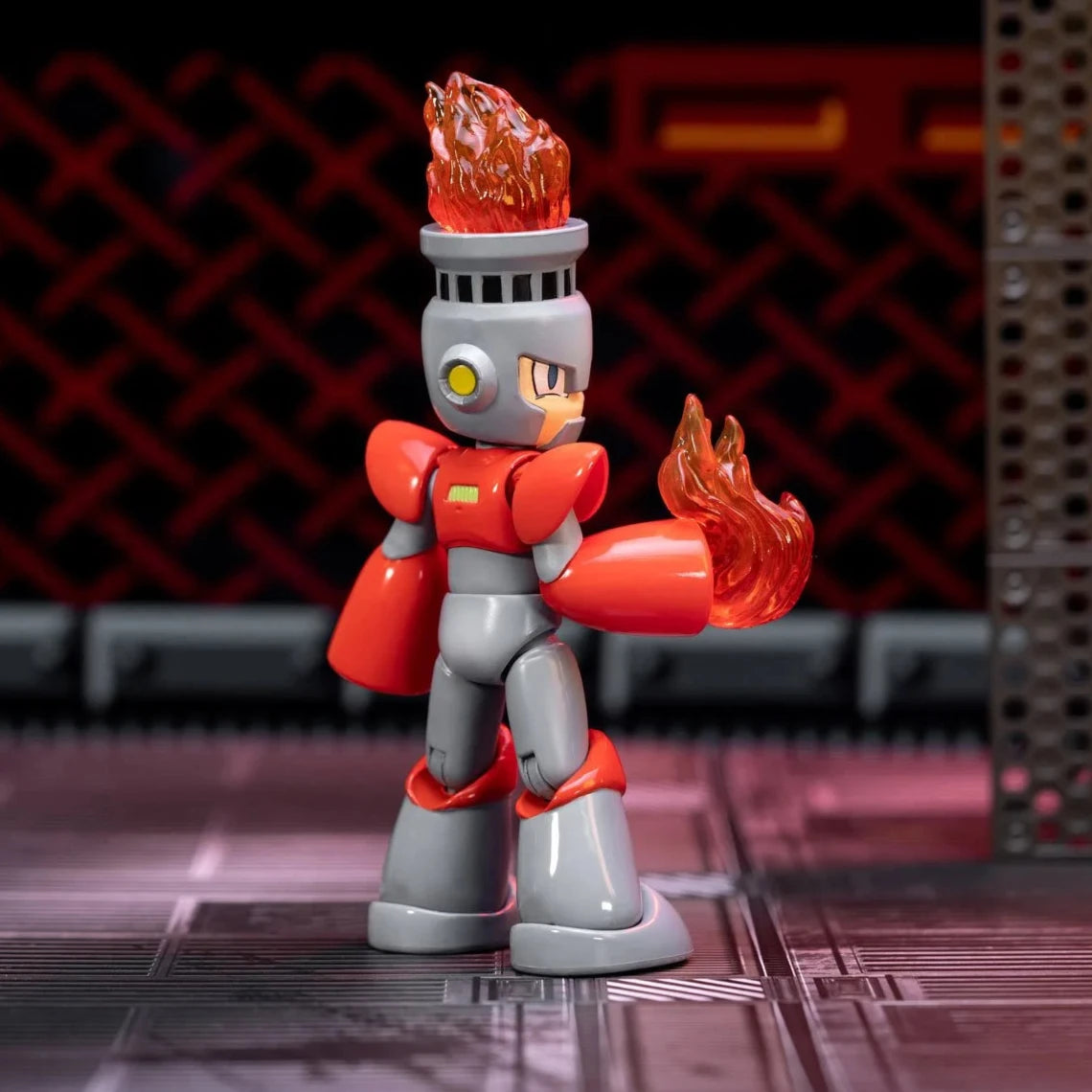 Mega Man Fire Man 1:12 Scale Collectible Action Figure - Perfect for Display, Gaming Enthusiasts & Anime Fans