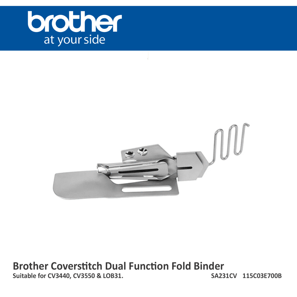 Brother SA231CV Double Fold Binding Machine Attachment for Professional Document Binding | Perfect for Offices, Schools, and Home Use