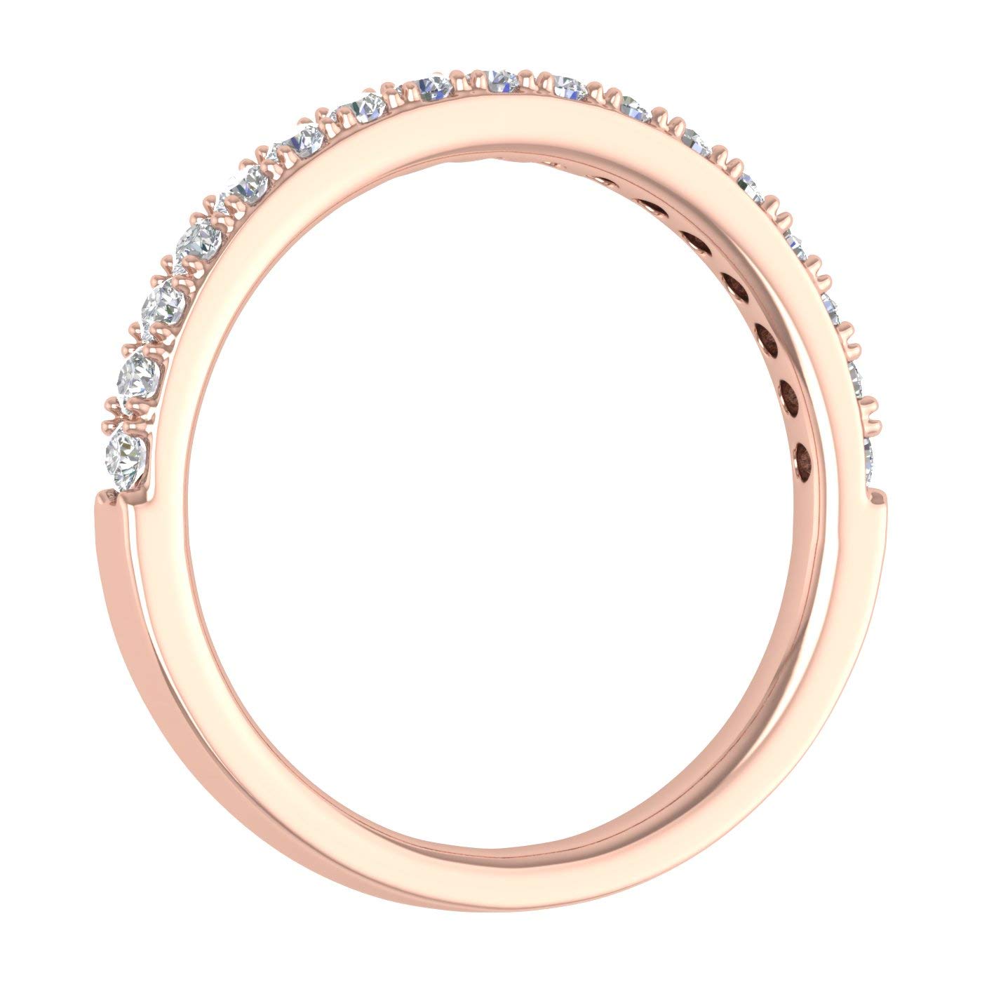 1/4 Carat Round Diamond Wedding Band Ring in 10K Gold - Elegant Bridal Jewelry for Engagement, Anniversary & Special Occasions