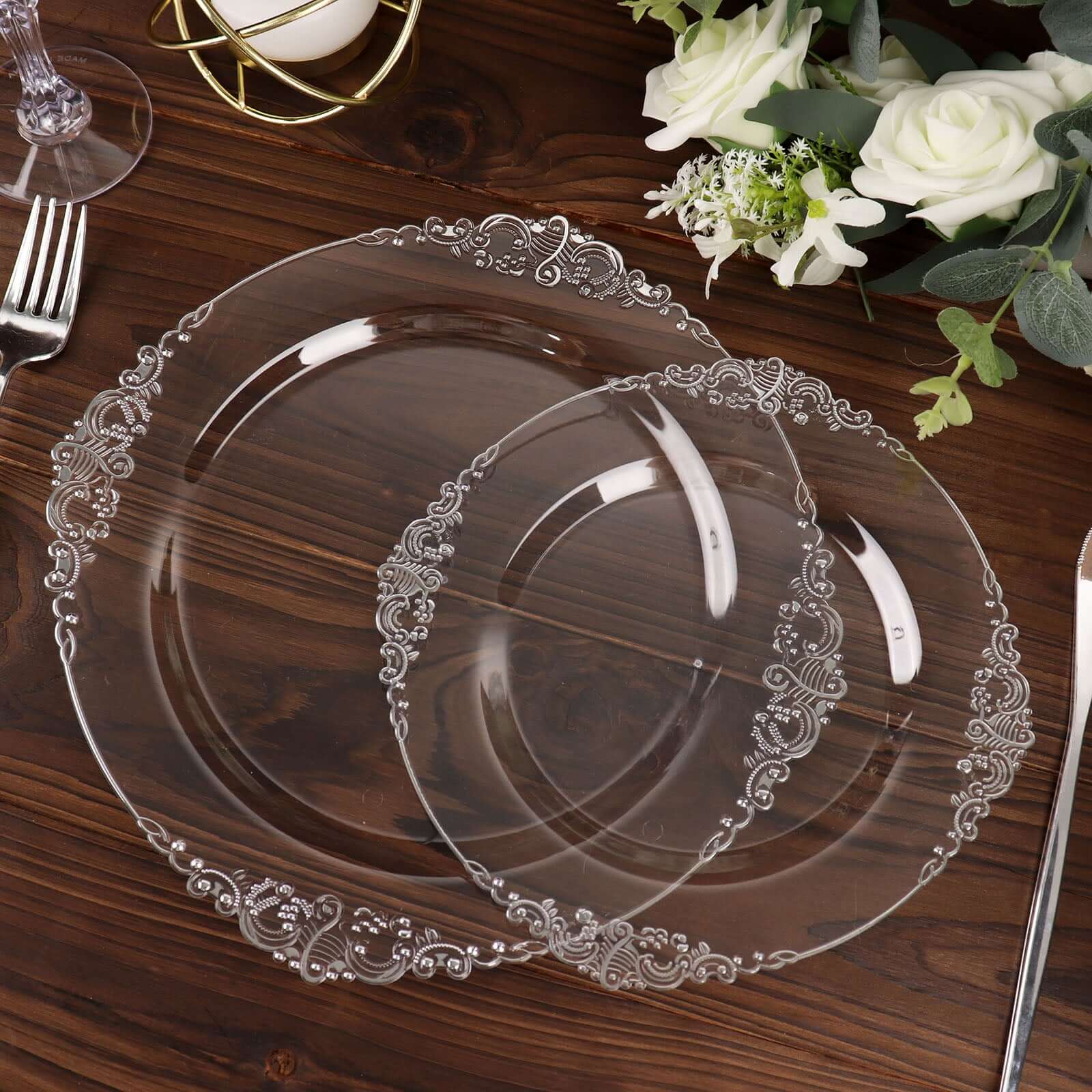 10 Pack Clear Plastic 8
