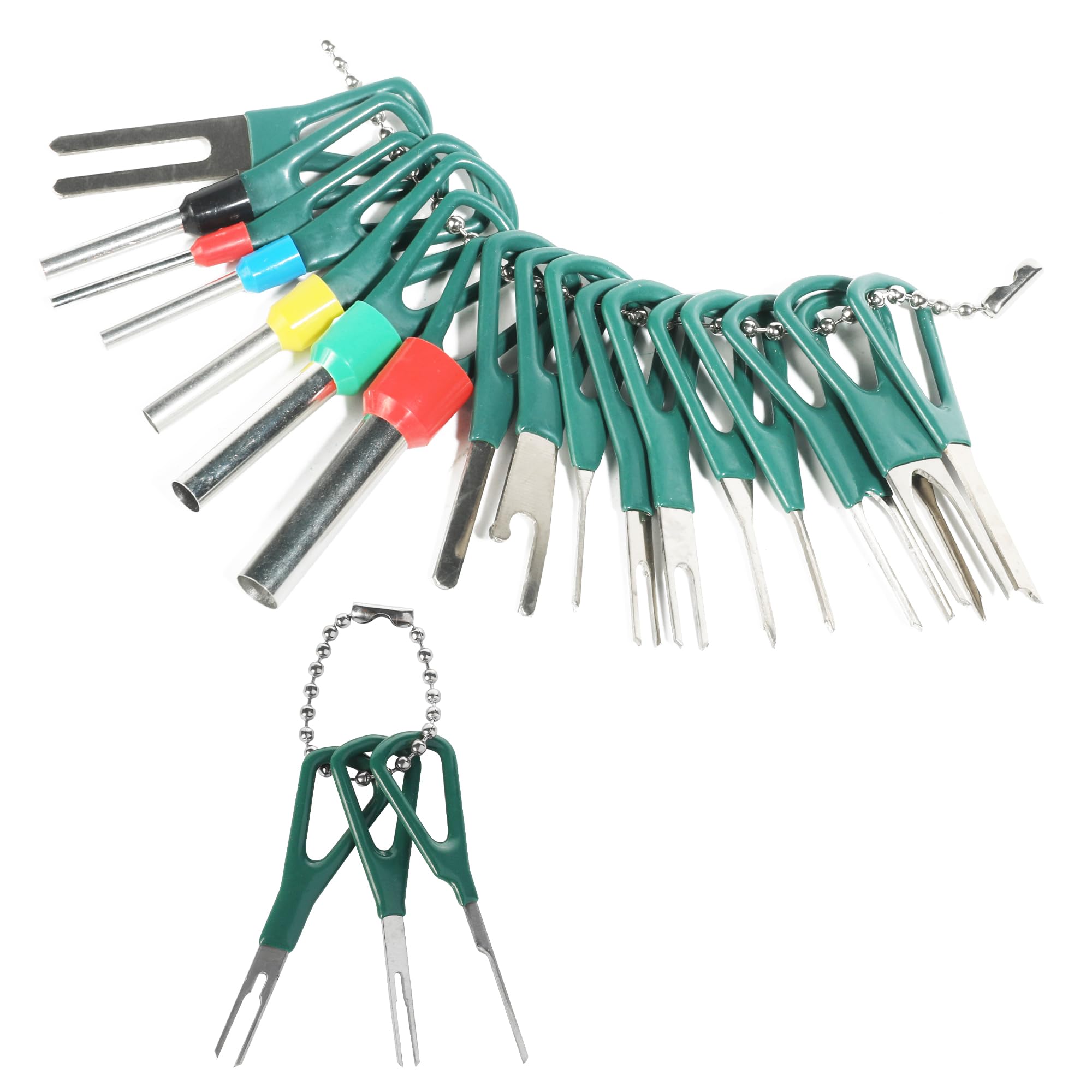 21Pcs Terminal Ejector Kit - Automotive Electrical Pin Removal Tool Set with Depinning Tools & Release Keys for Car Wiring Repair | Ideal for Mechanics, DIY Auto Electrical Work & Vehicle Maintenance