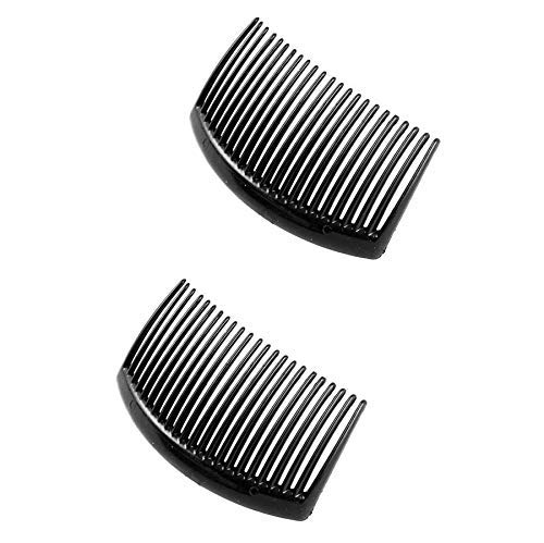 Black Plastic Hair Comb Slide Clip - Smooth Detangling & Styling for Men & Women - Perfect for Home, Travel & Salon Use