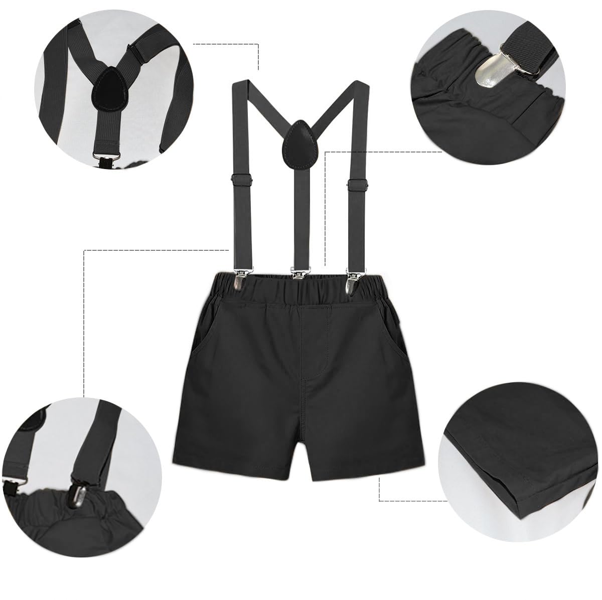 Baby Boys Tuxedo Outfit for Baptism & Special Occasions - Toddler Gentleman Suit for Weddings, Parties & Formal Events