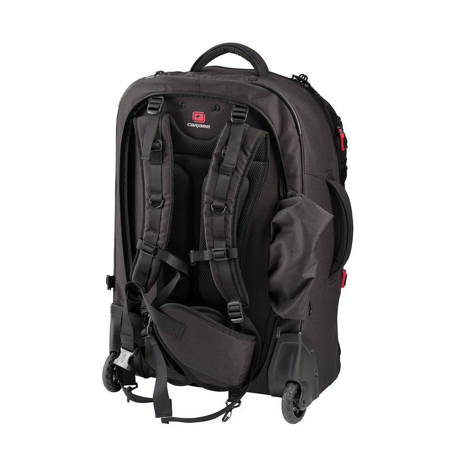 Caribee Skymaster 70L III Wheeled Travel Backpack - Black | Durable Rolling Luggage for Air Travel, Camping & Outdoor Adventures