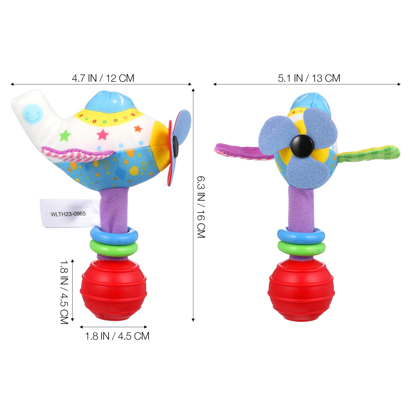 TOYANDONA Educational Baby Rattle Toy - Soft Cloth Airplane Puzzle with Bell Sound, Safe Stuffed Developmental Toy for Infants & Toddlers | Perfect for Sensory Play, Early Learning & Fun Gift for Kids