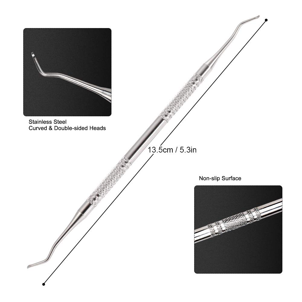 Professional Stainless Steel Ingrown Toenail Correction Tool Set - Double Sided Nail Lifter & Cleaner for Ingrown Toenail Treatment, Pedicure & Nail Care - Perfect for Home Use & Salon Professionals