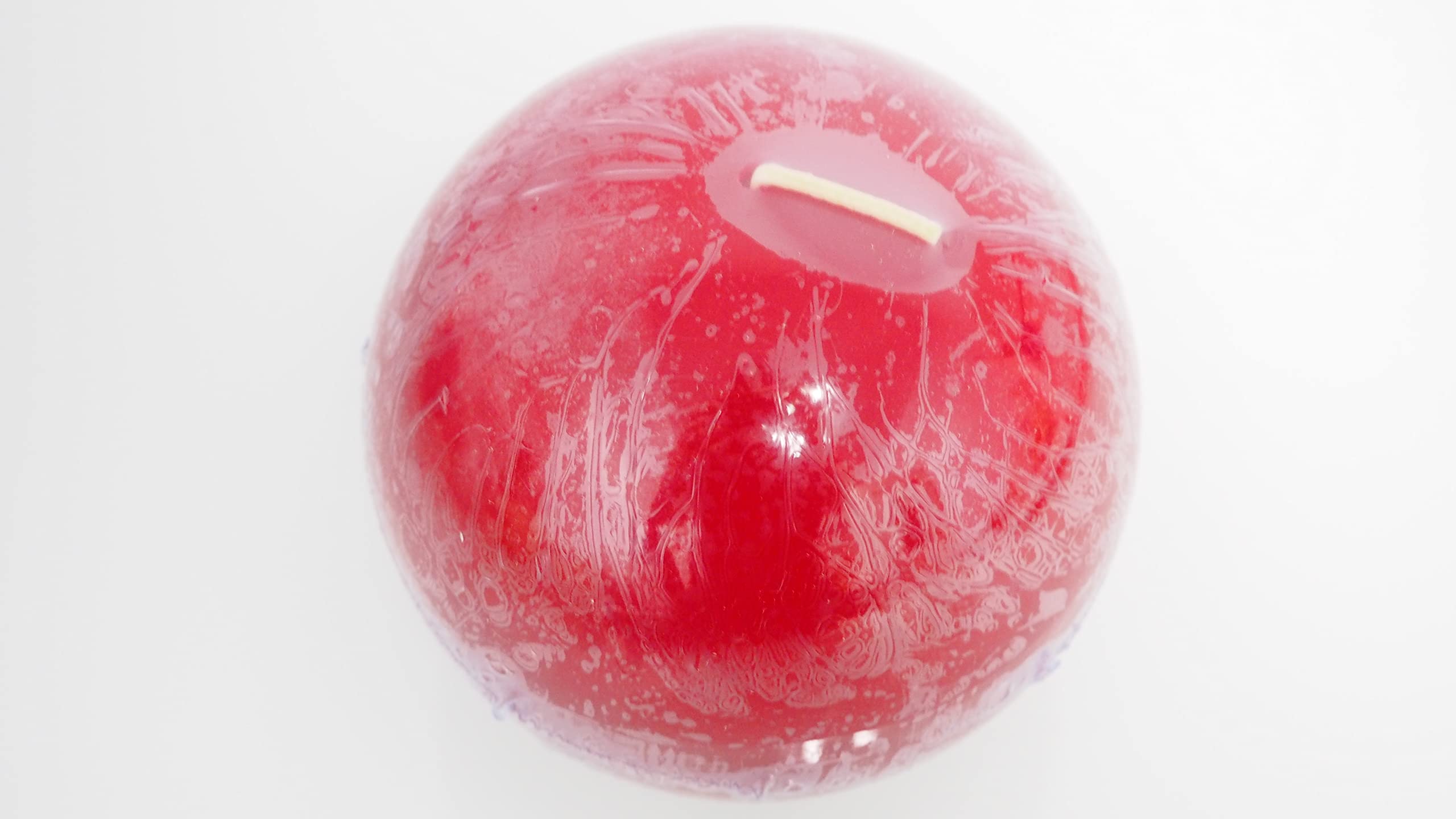 Premium Large Round Wax Candle Spheres for Weddings, Home Decor & Garden Special Events - Elegant Red Scented Candles for Romantic Ambiance & Relaxation