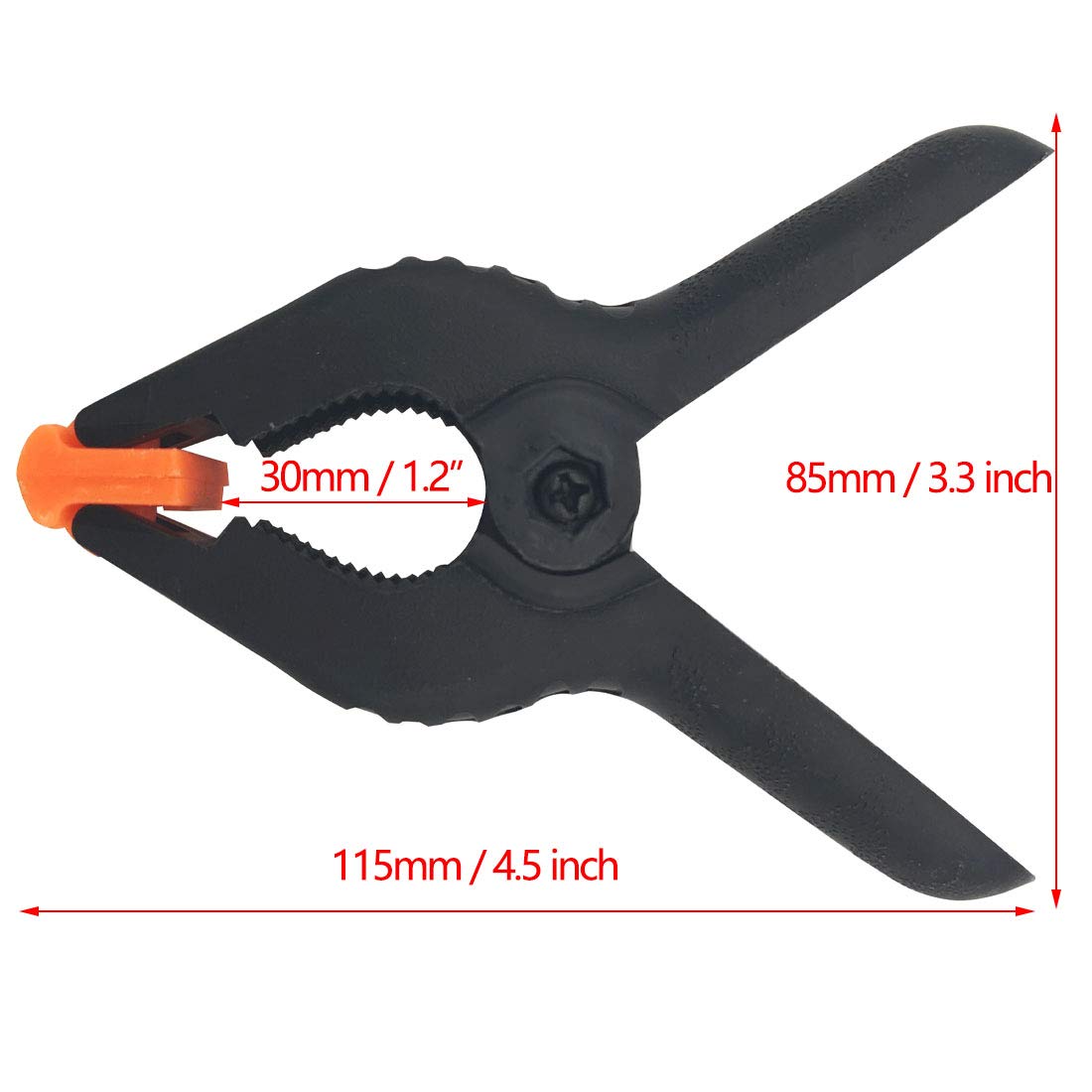 4.5 Inch Spring Clamps 10 Pack - Heavy Duty Plastic Backdrop Clips for Photography, Woodworking, DIY Projects - Perfect for Studio Backdrops, Crafting & Home Improvement